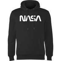 NASA Worm Weiß Logotype Hoodie - Schwarz - XL von NASA