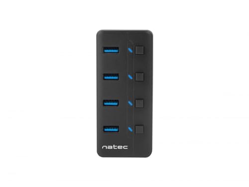 NATEC HUB USB 3.0 Mantis 2 4-Ports with Switch+Power Supply von NATEC