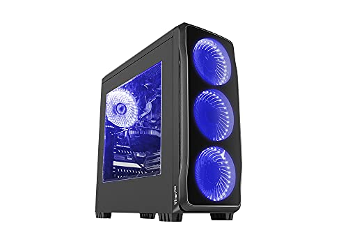 Natec Genesis Titan 750 Tower PC-Gehäuse (Tower, PC, ABS-Kunststoff, SPCC, Schwarz, Blau, ATX, Micro ATX, Mini-ITX, Spiele) von NATEC