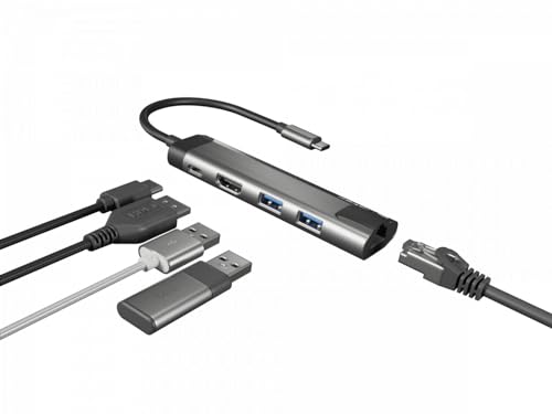 Natec Multiport Fowler Go USB-C -> USB 3.0 x2 HDMI 4K USB-C PD RJ45 von NATEC