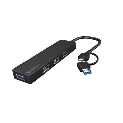 Natec NHU-2023 USB Hub Schwarz von NATEC