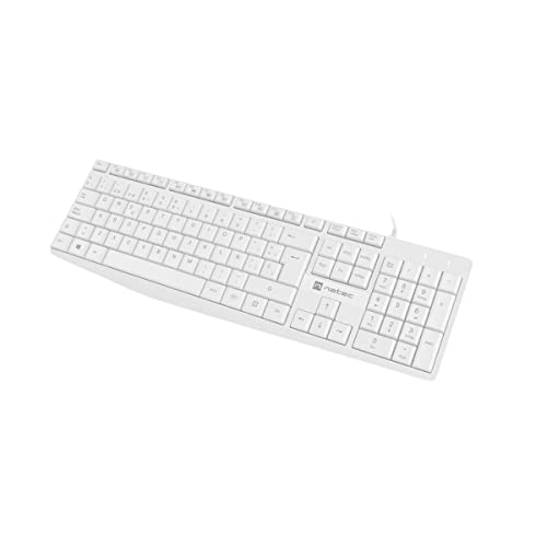 Natec TECLADO ESPAÑOL Nautilus Slim Blanco von NATEC