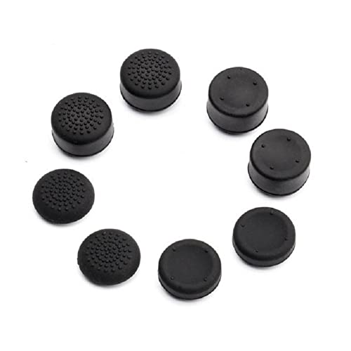 NATEFEMIN 8 Set Schwarz Joystick Cap Cover Schwarz Silikon Daumen Stick Griff für Switch für Joy-con Spiel Zubehör von NATEFEMIN