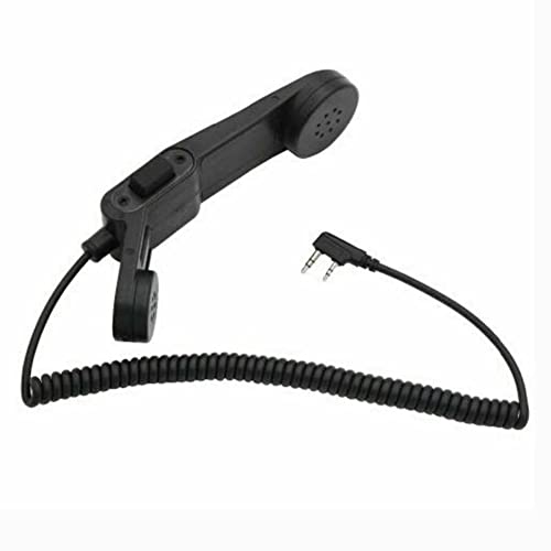 Telefon-Stil Lautsprecher Handheld & Schulter Lautsprecher Mikrofon für 2 Pin für BaoFeng für Kenwood für Retevis Walkie Talkie Malitär Polizei Jagd Zubehör Teil von NATEFEMIN