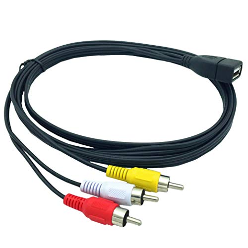 NATHA 1,5 M USB a Buchse auf 3 Cinch Cinch Av Kabel, Pc Tv Aux Audio Video Adapter von NATHA