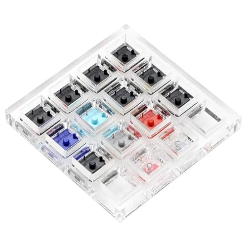 NATHA 1 Stück Schaltertester 14 Choc Low Profile Schalter RGB Achsengehäuse Tester Acryl für Mechanische Tastatur Pink Jade Navy Crystal Red Pro von NATHA