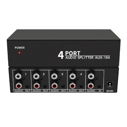 NATHA Audio-Splitter 1 in 4 Out L/R Aux Stereo Audio Splitter 1X4 Audio-Verteiler für PC DVD-Lautsprecher Splitte, EU-Stecker Langlebig Einfach zu Bedienen NATHA Audio-Splitter 1 in 4 Out L/R Aux Stereo Audio Splitter 1X4 Audio-Verteiler für PC DVD-Lautsprecher Splitte, EU-Stecker Langlebig Einfach zu Bedienen von NATHA