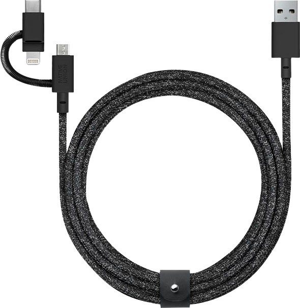 NATIVE UNION Gürtelkabel Universal Smartphone-Kabel, Lightning, USB Typ A, USB-C, Micro-USB (200 cm) von NATIVE UNION