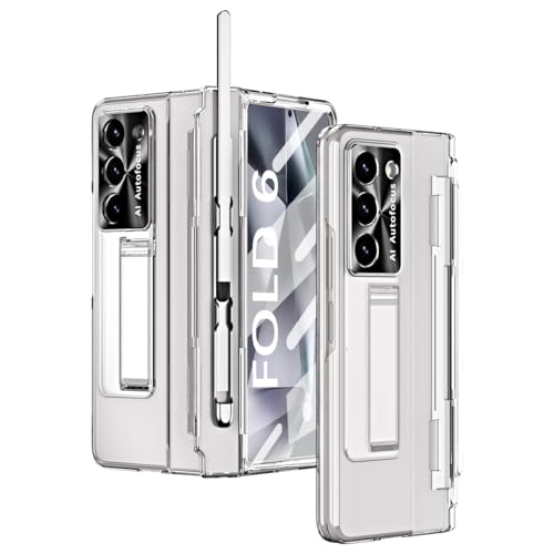 NATNAV 360 Grad für Samsung Galaxy Z Fold 6 Hülle mit S Pen-Halter & S Pen, Transparent Scharnierschutz mit Displayschutz & Ständer, Stoßfest Komplettschutz Handyhülle NATNAV 360 Grad für Samsung Galaxy Z Fold 6 Hülle mit S Pen-Halter & S Pen, Transparent Scharnierschutz mit Displayschutz & Ständer, Stoßfest Komplettschutz Handyhülle von NATNAV