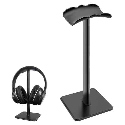 NATUCE Gaming Headset Halterung, Abnehmbare Kopfhörer Ständer, Stabilität Headset Halter, Abnehmbare Kopfhörer mit TPU Rutschfestem Silikon, niverseller Headset Ständer für alle Gaming-Headsets von NATUCE