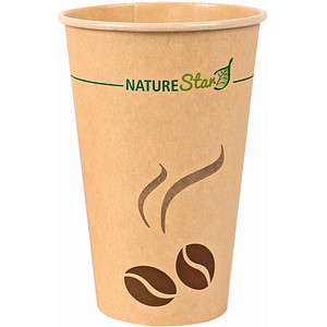 50 NATURE Star Einweg-Kaffeebecher Mocca 0,3 l von NATURE Star