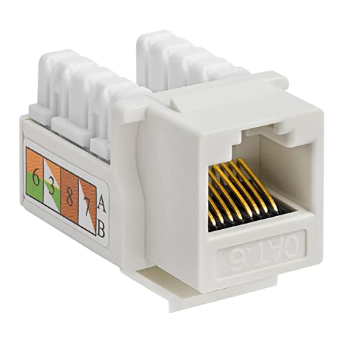 1x CAT6 Keystone RJ45 Modul Buchse 250 MHz werkzeuglos Kupplung Netzwerkkabel Einbaubuchse für Verlegekabel Patchpanel Netzwerkdose 1x CAT6 Keystone RJ45 Modul Buchse 250 MHz werkzeuglos Kupplung Netzwerkkabel Einbaubuchse für Verlegekabel Patchpanel Netzwerkdose von NAUC