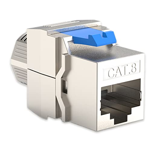 1x CAT8 Keystone RJ45 Modul Buchse 2000 MHz 40Gbit vollgeschirmt werkzeuglos Kupplung Netzwerkkabel Einbaubuchse für Verlegekabel Patchpanel Netzwerkdose 1x CAT8 Keystone RJ45 Modul Buchse 2000 MHz 40Gbit vollgeschirmt werkzeuglos Kupplung Netzwerkkabel Einbaubuchse für Verlegekabel Patchpanel Netzwerkdose von NAUC