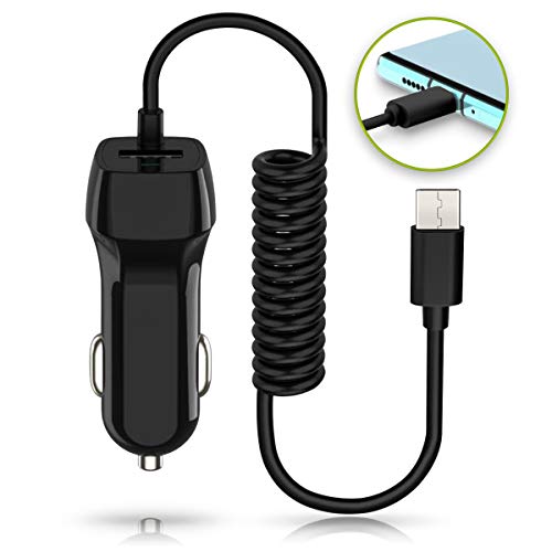 Auto Ladekabel kompatibel für Huawei P smart Z USB Typ-C Kfz Ladegerät Universal Lade Car Kabel Schwarz von NAUC