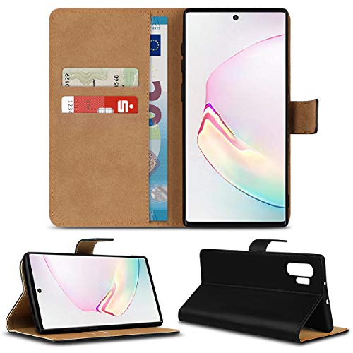 Handy Hülle Echt Leder passend für Samsung Galaxy Note 10 Plus 5G Klapphülle Schwarz Flip Cover Schutz Tasche Klapp Book Etui, Smartphone:Samsung Galaxy Note 10 Plus Handy Hülle Echt Leder passend für Samsung Galaxy Note 10 Plus 5G Klapphülle Schwarz Flip Cover Schutz Tasche Klapp Book Etui, Smartphone:Samsung Galaxy Note 10 Plus von NAUC