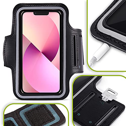 Handy Tasche kompatibel für Apple iPhone 13 Mini Schutzhülle Jogging Armcase Fitness Case Hülle Sportarmband von NAUC