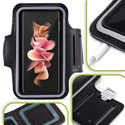 Handy Tasche kompatibel für Samsung Galaxy Z Flip 3 Schutzhülle Schwarz Jogging Armcase Fitness Case Hülle Sportarmband Handy Tasche kompatibel für Samsung Galaxy Z Flip 3 Schutzhülle Schwarz Jogging Armcase Fitness Case Hülle Sportarmband von NAUC