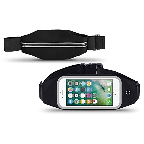 NAUC Apple iPhone 7 8 Bauchtasche Sport Tasche Jogging Hülle Handy Lauf Case Fitness, Farben:Schwarz von NAUC