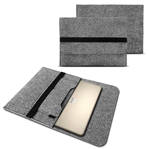 NAUC Filz Tasche kompatibel für HP Chromebook x360 14 Zoll Hülle Sleeve Schutzhülle Case Cover Notebook, Farben:Grau von NAUC