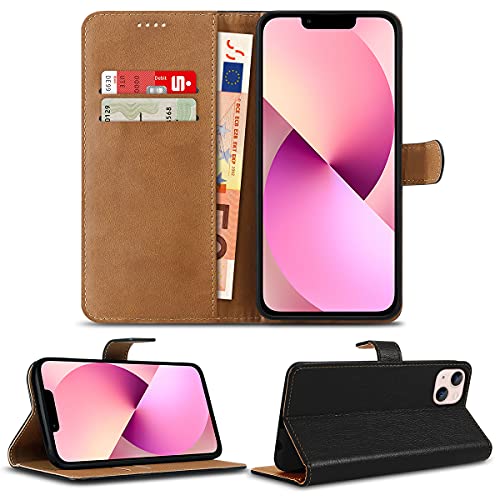 NAUC Hülle passend für Apple iPhone 13 Klapphülle Schwarz Flip Cover Schutz Tasche Smartphone Klapp Book Etui, Smartphone:Apple iPhone 13 NAUC Hülle passend für Apple iPhone 13 Klapphülle Schwarz Flip Cover Schutz Tasche Smartphone Klapp Book Etui, Smartphone:Apple iPhone 13 von NAUC