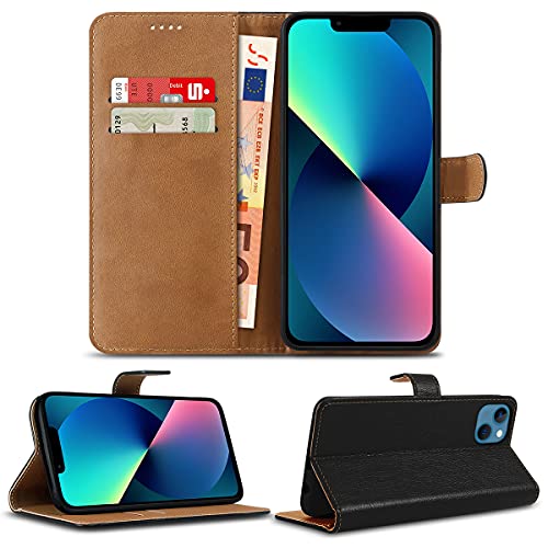 NAUC Hülle passend für Apple iPhone 13 Mini Pro Max Klapphülle Schwarz Flip Cover Schutz Tasche Smartphone Klapp Book Etui, Smartphone:Apple iPhone 13 Mini NAUC Hülle passend für Apple iPhone 13 Mini Pro Max Klapphülle Schwarz Flip Cover Schutz Tasche Smartphone Klapp Book Etui, Smartphone:Apple iPhone 13 Mini von NAUC