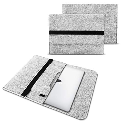 NAUC Laptop Tasche Sleeve Hülle Schutztasche Filz Cover für Tablets und Notebooks Farbauswahl kompatibel mit Samsung Apple Asus Medion Lenovo, Farben:Hell Grau, Größe:9.7-10 Zoll von NAUC