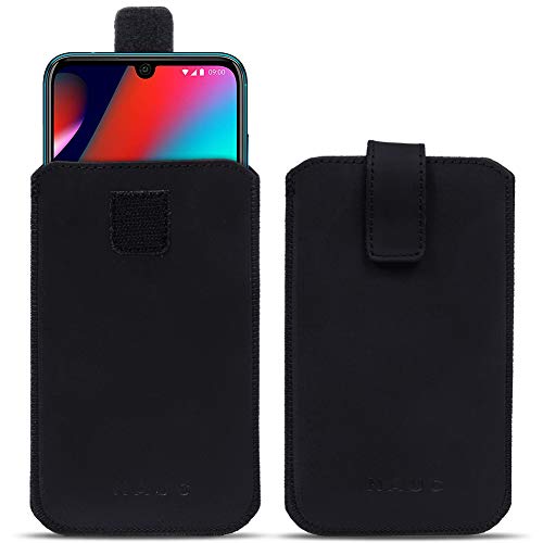 NAUC Leder Hülle kompatibel für Wiko View 3 Pro Schutzhülle Schwarz Pull Tab Handy Tasche Schutz Case Cover NAUC Leder Hülle kompatibel für Wiko View 3 Pro Schutzhülle Schwarz Pull Tab Handy Tasche Schutz Case Cover von NAUC