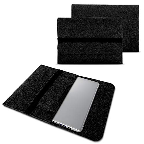 NAUC Notebook Tasche Hülle kompatibel für Lenovo Yoga C930 900 900 S 910 510 520 530 710 720 730 13,3-14 Zoll Filz Sleeve Schutzhülle Filz, Farben:Dunkel Grau von NAUC