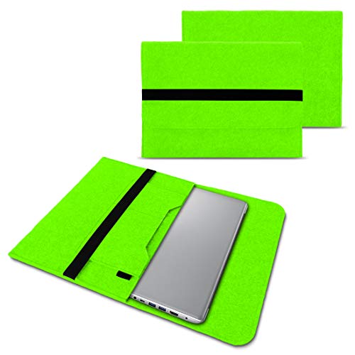 NAUC Notebook Tasche Hülle kompatibel für Lenovo Yoga C930 900 900 S 910 510 520 530 710 720 730 13,3-14 Zoll Filz Sleeve Schutzhülle Filz, Farben:Grün von NAUC