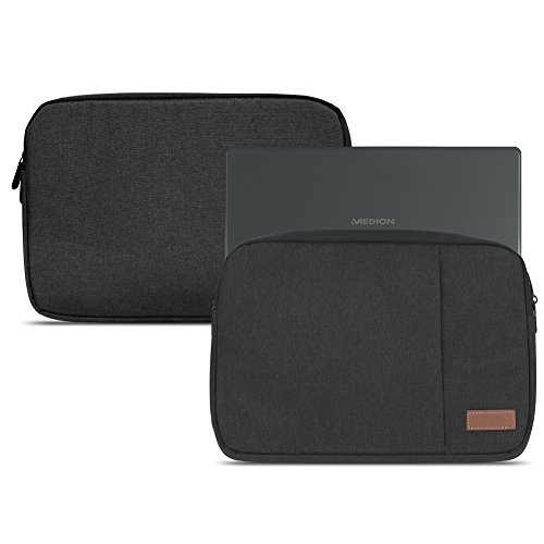 NAUC Notebook Tasche kompatibel für Medion Akoya E14412 Hülle Laptop Schutzhülle Case Cover in Schwarz Blau oder Grau, Farbe:Schwarz von NAUC