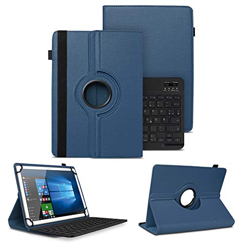 NAUC Praktische Tablet-Hülle mit Bluetooth-Tastatur kompatibel mit Amazon Fire Max 11 Schutzhülle Die perfekte Kombination von Schutz und Funktionalität, Farben:Blau von NAUC