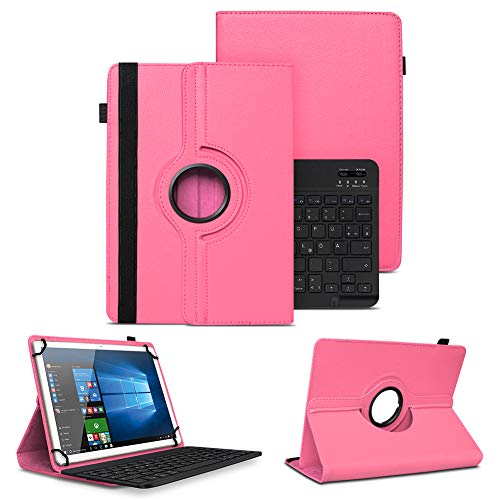 NAUC Praktische Tablet-Hülle mit Bluetooth-Tastatur kompatibel mit Amazon Fire Max 11 Schutzhülle Die perfekte Kombination von Schutz und Funktionalität, Farben:Pink von NAUC