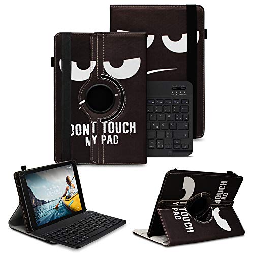 NAUC Schutzhülle + Tastatur kompatibel für XGODY P70 Pro 10,36 Zoll Tasche Tablet Schutz Hülle Kunstleder Bluetooth Tastatur QWERTZ 360 Drehbar Cover Keyboard Case, Farben:Motiv 5 von NAUC