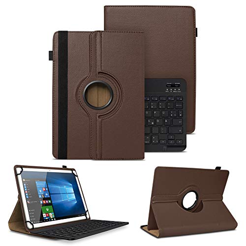NAUC Schutzhülle kompatibel für Für PEAQ PET 10980-F628E 10.95 Zoll Tasche Tablet Schutz Hülle Kunstleder Bluetooth Tastatur QWERTZ 360 Drehbar Cover Keyboard Case, Farben:Braun NAUC Schutzhülle kompatibel für Für PEAQ PET 10980-F628E 10.95 Zoll Tasche Tablet Schutz Hülle Kunstleder Bluetooth Tastatur QWERTZ 360 Drehbar Cover Keyboard Case, Farben:Braun von NAUC