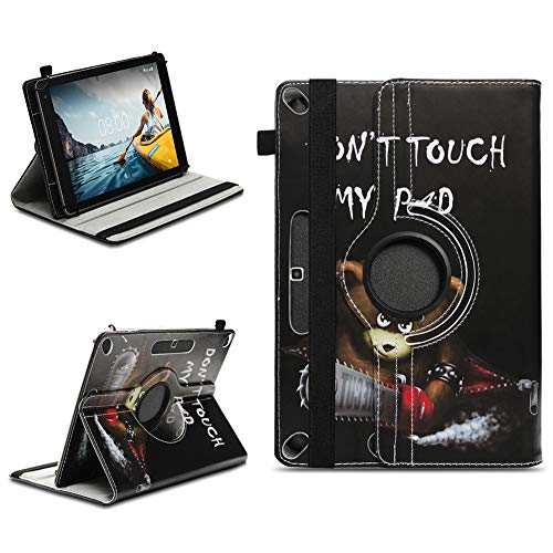 NAUC Schutzhülle kompatibel für Medion Lifetab E10604 E10412 E10511 E10513 E10501 Tablet Tasche Kunstleder Universal 10.1 Zoll Hülle Standfunktion 360 Drehbar, Farben:Motiv 2 von NAUC