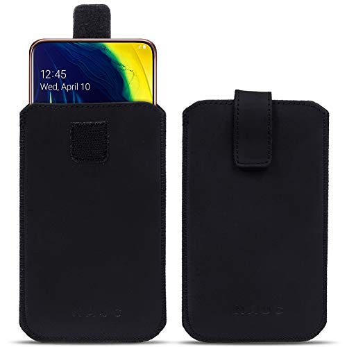 NAUC Schutzhülle kompatibel für Samsung Galaxy A80 2019 Tasche Smartphone Lederhülle Pull Tab Handy Sleeve Hülle Cover Schwarz NAUC Schutzhülle kompatibel für Samsung Galaxy A80 2019 Tasche Smartphone Lederhülle Pull Tab Handy Sleeve Hülle Cover Schwarz von NAUC