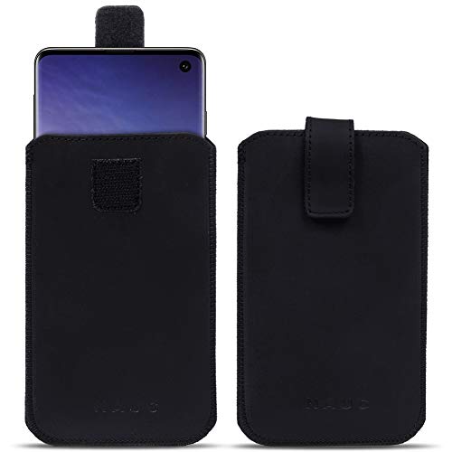 NAUC Schutzhülle kompatibel für Samsung Galaxy S10 Plus Tasche Smartphone Lederhülle Pull Tab Handy Sleeve Hülle Cover Schwarz NAUC Schutzhülle kompatibel für Samsung Galaxy S10 Plus Tasche Smartphone Lederhülle Pull Tab Handy Sleeve Hülle Cover Schwarz von NAUC