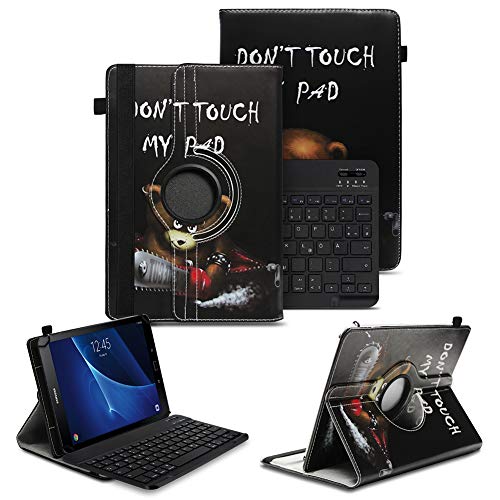 NAUC Schutzhülle kompatibel für Samsung Galaxy Tab A6 10.1 2016 Tasche Tablet Schutz Hülle Kunstleder Bluetooth Tastatur QWERTZ 360 Drehbar Cover Case Keyboard, Farben:Motiv 9 von NAUC