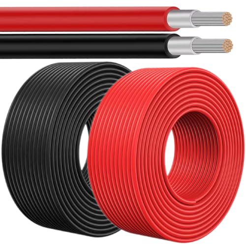 NAUC Solarverlängerungskabel für Solarpanel - Solarleitung Solarkabel für Photovoltaikkabel (2,5-6,0 mm²) - Rot, 4 mm², 25 Meter NAUC Solarverlängerungskabel für Solarpanel - Solarleitung Solarkabel für Photovoltaikkabel (2,5-6,0 mm²) - Rot, 4 mm², 25 Meter von NAUC