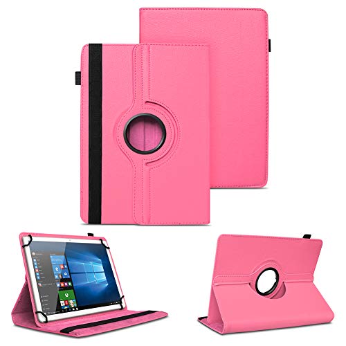 NAUC Tablet Hülle kompatibel für Lenovo Tab 2 A10-70 Tasche Schutztasche Cover Schutz Case 360° Drehbar Etui hochwertiges Kunst-Leder, Farben:Pink von NAUC