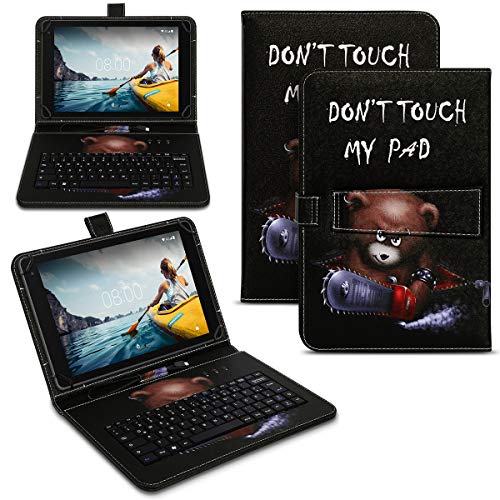 NAUC Tablet Hülle kompatibel für Medion Lifetab E Serie 10 10.1 Zoll Tasche Tastatur Schutzhülle, Farben:Motiv 3, Tablet:Medion Lifetab E10420 von NAUC