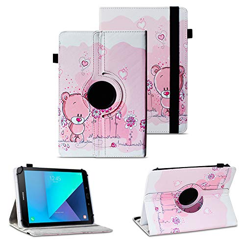 NAUC Tablet Schutzhülle kompatibel für Samsung Galaxy Tab S2 S3 9.7 Tasche Tablettasche Hülle mit Standfunktion 360° drehbar Kunst-Leder Cover Universal Tablethülle Case, Farben:Motiv 1 von NAUC