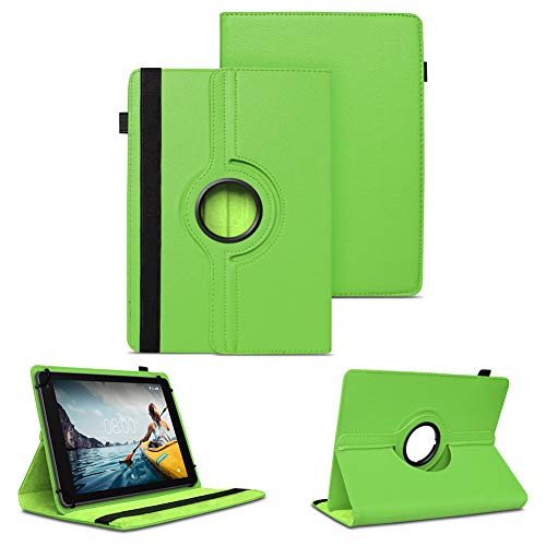 NAUC Tablet Schutzhülle kompatibel mit Doogee U10 / U10 Pro 10.1 Zoll Hülle 360 Grad Drehbar Tasche für Tablets ultradünne Kunstleder Tablethülle, Farben:Grün von NAUC