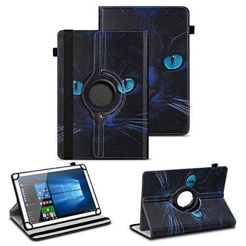 NAUC Tablet Schutzhülle kompatibel mit PEAQ Tablet PET 100 101 1008 10,1 Zoll Hülle 360 Grad Drehbar Tasche ultradünne Kunstleder Tablethülle Standfunktion 360° Drehbar Case, Farben:Motiv 3 von NAUC