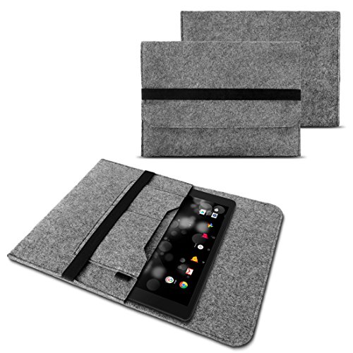 NAUC Tablet Tasche kompatibel für ASUS Transformer Mini T102HA Filz Hülle Schutzhülle Case Cover, Farben:Grau von NAUC