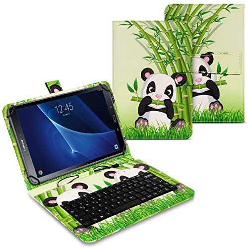 NAUC Tablet Tasche kompatibel für Samsung Galaxy Tab A6 10.1 2016 T580 T585 USB Tastatur Keyboard Hülle Schutzhülle Cover von NAUC
