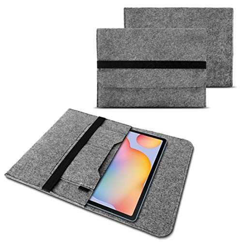 NAUC Tasche Grau kompatibel mit Samsung Galaxy Tab S8 11 Zoll Sleeve Hülle Tablet Filz Cover Schutzhülle Case, Farbe:Grau von NAUC