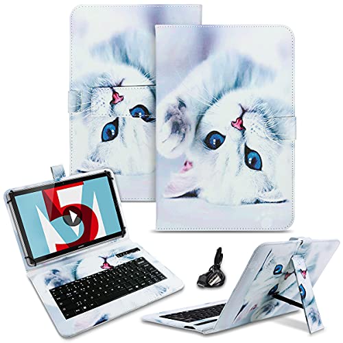 NAUC Tastatur Hülle kompatibel für Huawei MediaPad M5 / Pro Tasche QWERTZ Bluetooth Schutzhülle Keyboard kabellos deutsche Tastatur QWERTZ Layout Case 10.8 Cover, Farben:Motiv 3 NAUC Tastatur Hülle kompatibel für Huawei MediaPad M5 / Pro Tasche QWERTZ Bluetooth Schutzhülle Keyboard kabellos deutsche Tastatur QWERTZ Layout Case 10.8 Cover, Farben:Motiv 3 von NAUC