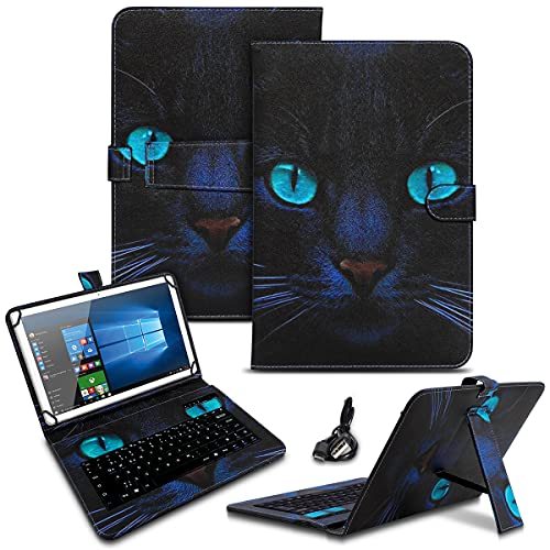 NAUC Tastatur Hülle kompatibel für Lenovo Tab M10 FHD Plus Tasche QWERTZ Bluetooth Schutzhülle Keyboard kabellos deutsche Tastatur QWERTZ Layout Case 10.3 Cover, Farben:Motiv 1 von NAUC