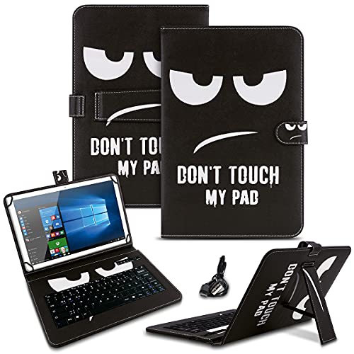 NAUC Tastatur Hülle kompatibel für Lenovo Tab M10 FHD Plus Tasche QWERTZ Bluetooth Schutzhülle Keyboard kabellos deutsche Tastatur QWERTZ Layout Case 10.3 Cover, Farben:Motiv 2 von NAUC